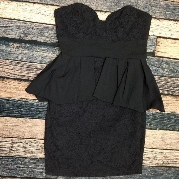 LF Paper Heart Navy Pencil Dress - Picture 1 of 7